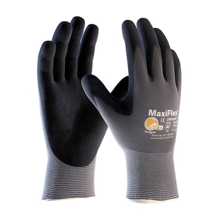 Pip Coated Gloves, Nylon, Lycra, Nitrile, Black, M 12 PK 34-874/M